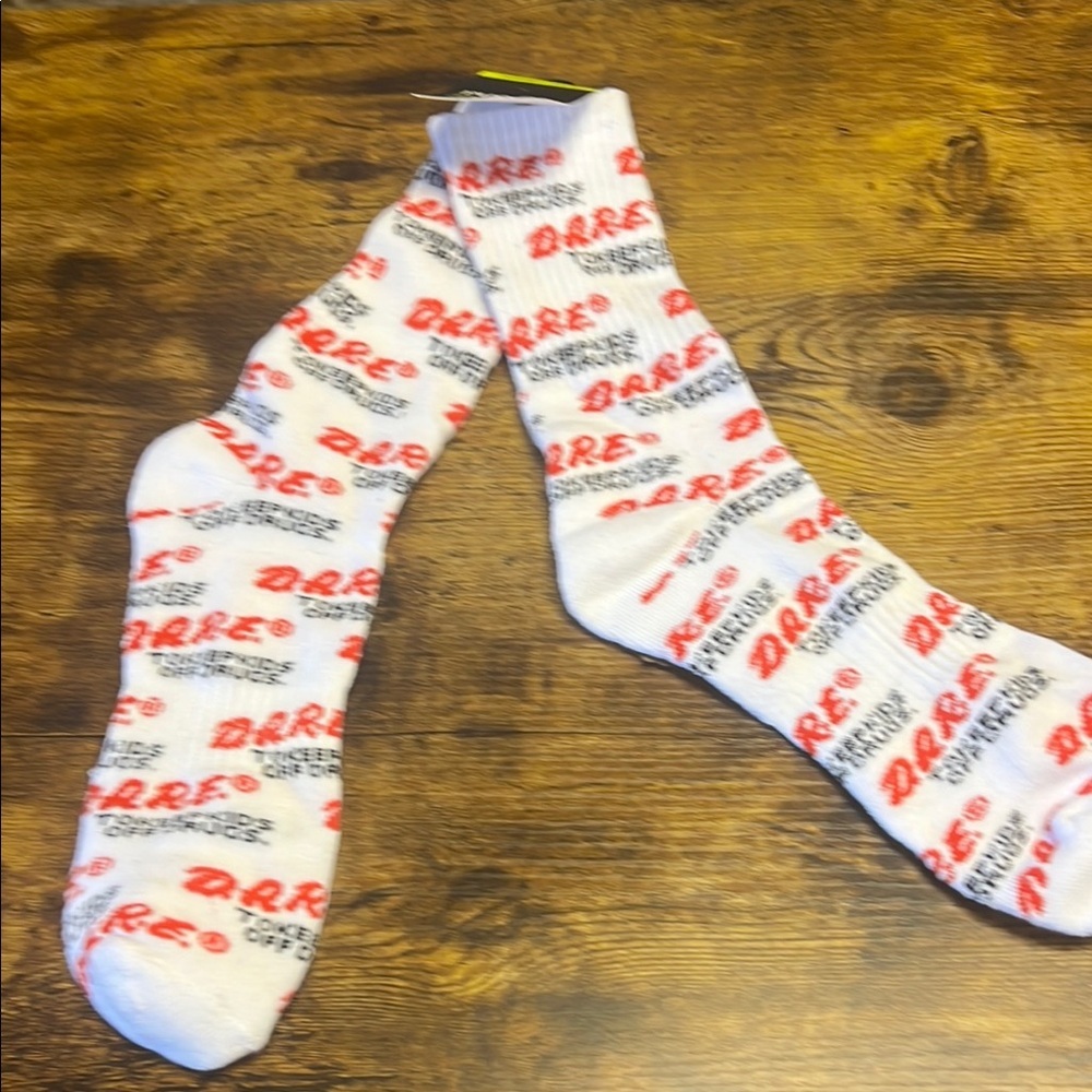 Rue21 White and Red Graphic Socks
